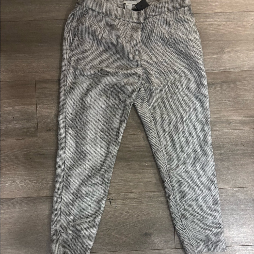 Gray Textured Pants